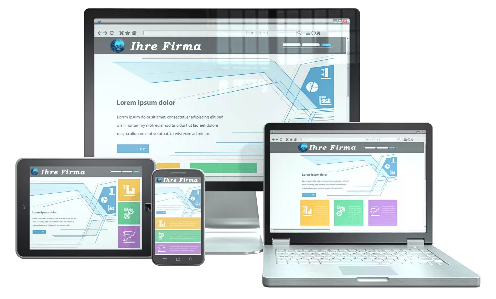 Ihre Website passt sich an jedes Endgerät optimal an Ihre Website passt sich an jedes Endgerät optimal an
