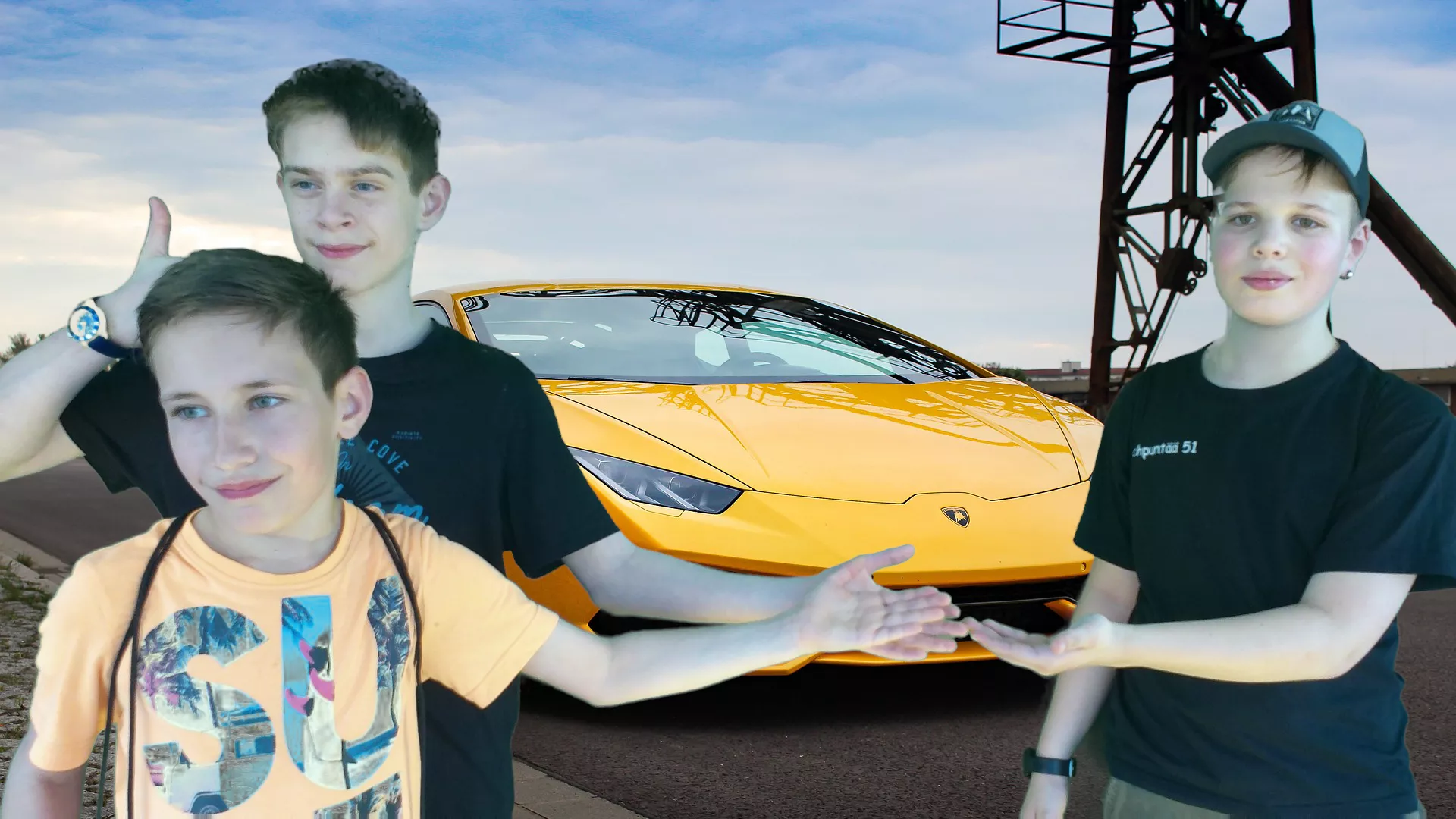 Gewerbeausstellung 5057 Reitnau - Jungs mit Ihrem Lamborghini